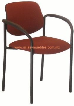 SILLA DE VISITA APILABLE, CON BRAZOS